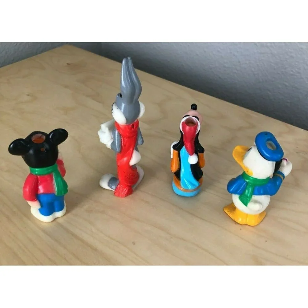 Vintage Disney Christmas Light Covers Set of 4 - Mickey Goofy Buggs Donald Duck